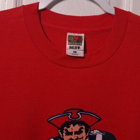 VINTAGE New England Patriots: Pat Patriot USED Shirt (XL, Red, Single Stitch) - Picture 3 of 9